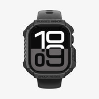 ACS10491 - Apple Watch 10/11 (42mm) Rugged Armor 2 in Matte Black showing the front